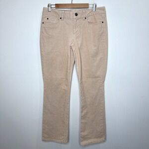 J Crew Corduroy Chino Pants Women 30T Tall Cream Beige Favorite Fit Straight Cor